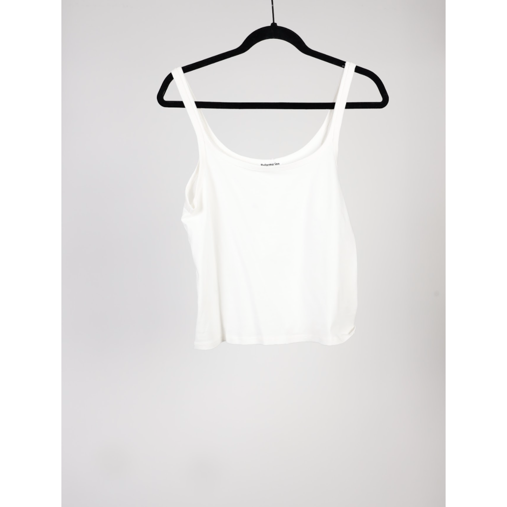 Reformation White Women’s Tank Cropped